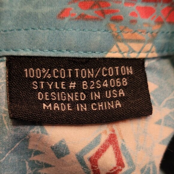 Rock & Roll Cowboy 100% Cotton Pearl Snap Front Aztec Western Shirt Men's XXL - Picture 12 of 15